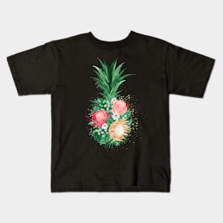 Pineapple Flower Shirt  Pineapple Shirt  Pineapple Gifts  Pineapple Lover  Aloha Beaches  Hawaii Party Pineapple Tee Kids T-Shirt